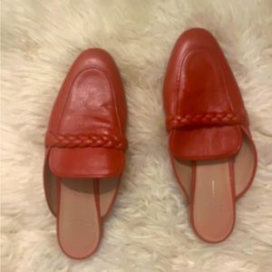 Red leather Paolo mule flats Size 9 from Nordstrom